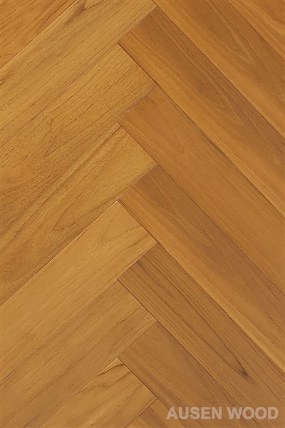 Disgleirio-Brasilaidd Teak Herringbone Flooring