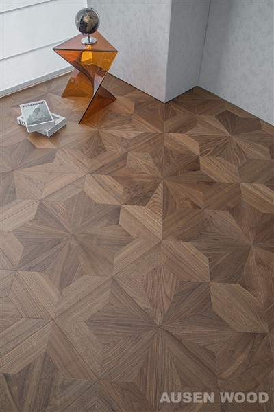 Diemwnt{0}}Parquet Cnau Ffrengig Du