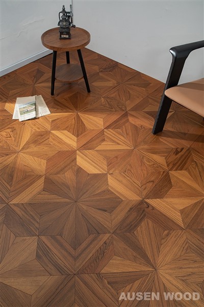 Diemwnt-Burmese Teak Parquet